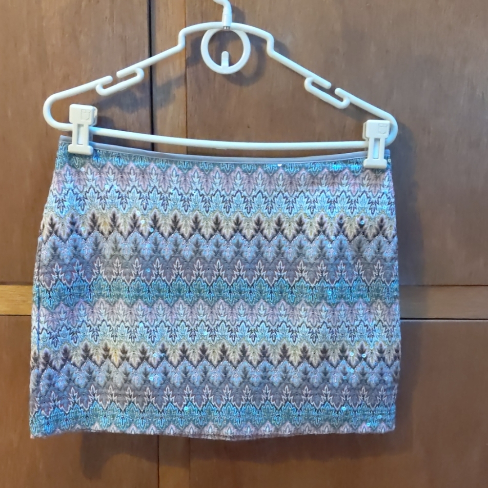 Shimmery Sequined Mini Skirt
